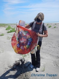 A singing balloon found on Fisherman Island, a shore bird sanctuary.